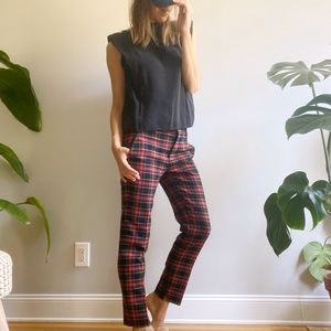 Zara tartan print pants